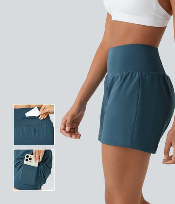 Shorts deportivos mujer de talle alto y ajuste cómodo