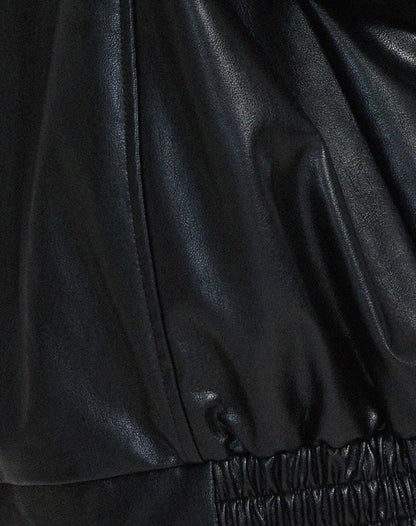 Chaqueta Oversize Mujer de Cuero Sintético Ajuste Amplio