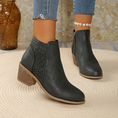 Botines mujer transpirables de piel estilo casual cómodo