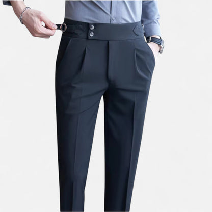 Pantalones Hombre Elegantes Estilo Inglés Ajuste Fino