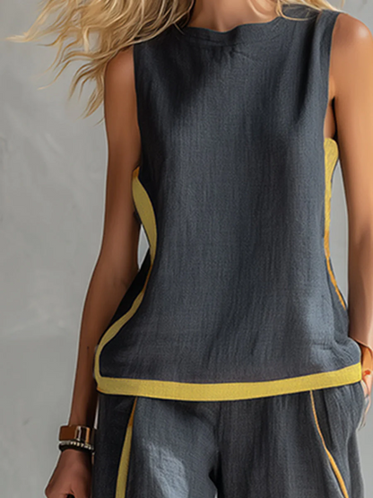 Conjunto Mujer Dos Piezas Diseño Color Block
