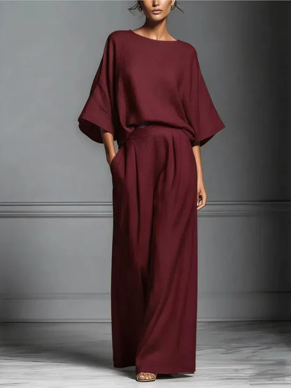 Conjunto Mujer Pantalón Ancho Comodo