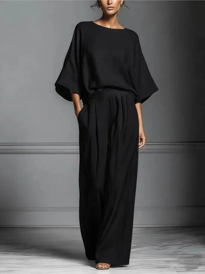 Conjunto Mujer Pantalón Ancho Comodo