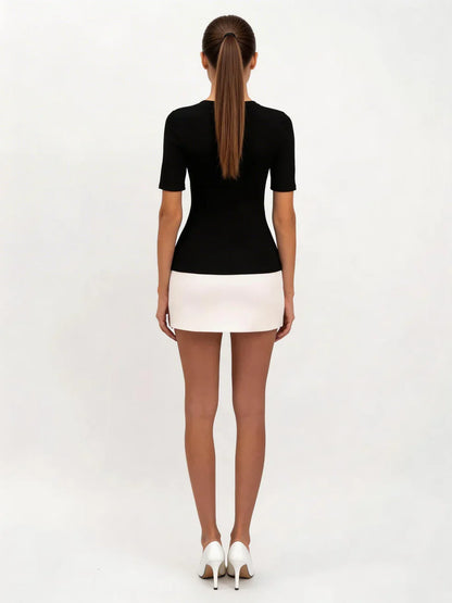 Vestido mini mujer Ajustado contraste