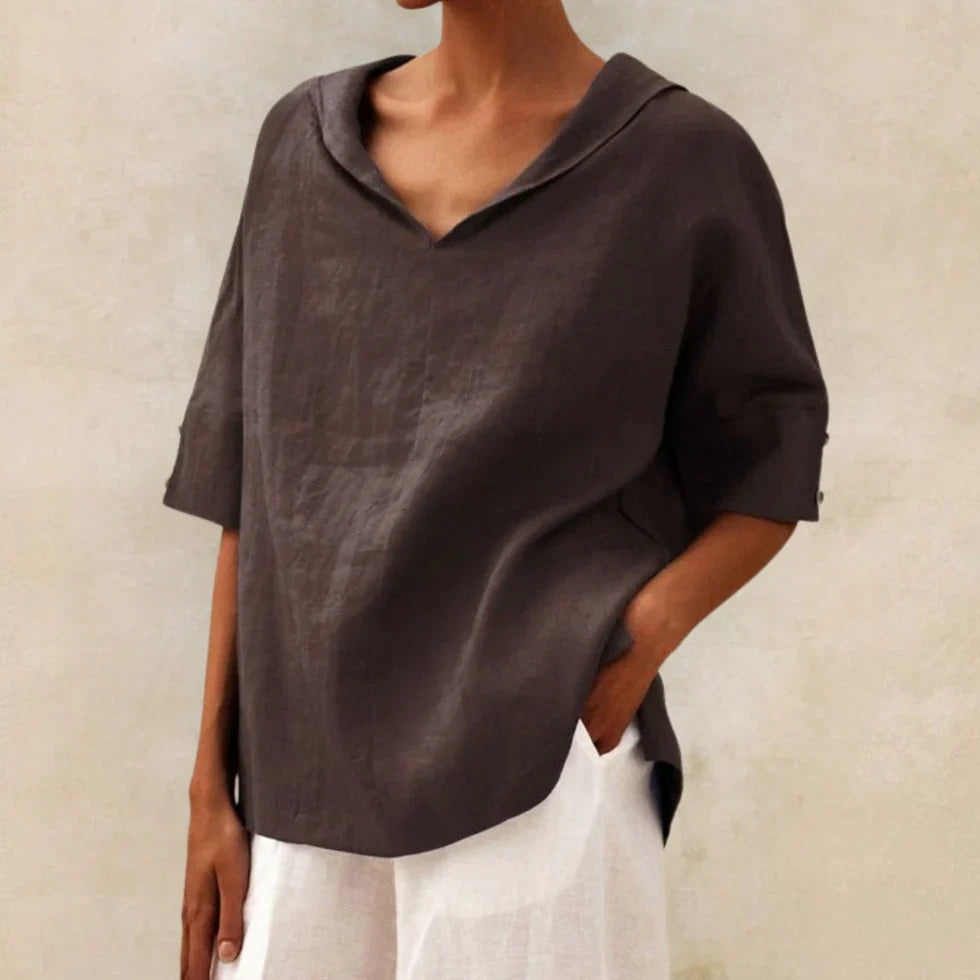 mujer casual holgado cuello en V - Mavetta