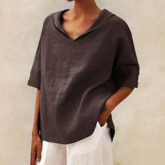 mujer casual holgado cuello en V - Mavetta