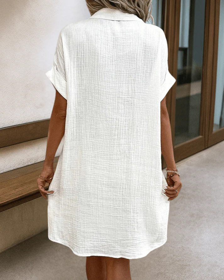 Vestido camisa mujer con botones corto