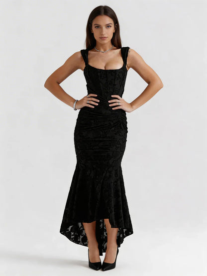 Vestido maxi mujer ajustado sin mangas