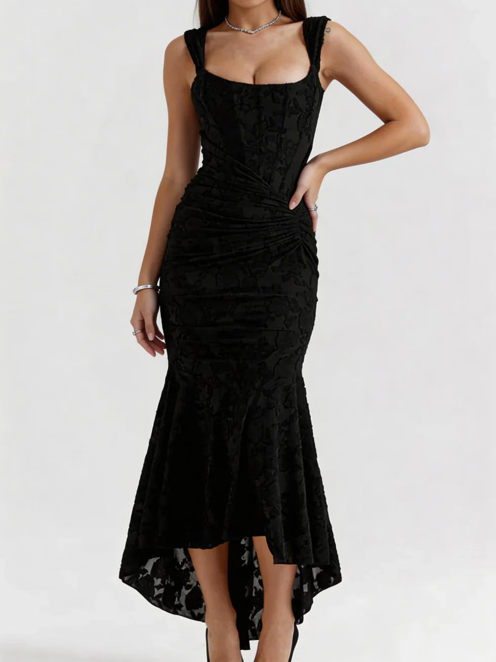 Vestido maxi mujer ajustado sin mangas