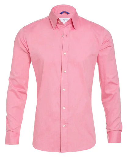 Camisa Hombre Manga Larga Cremallera Cuello Clásico