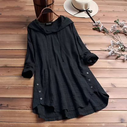 Camisa Hombre de Lino y Algodón Transpirable Corte Relajado