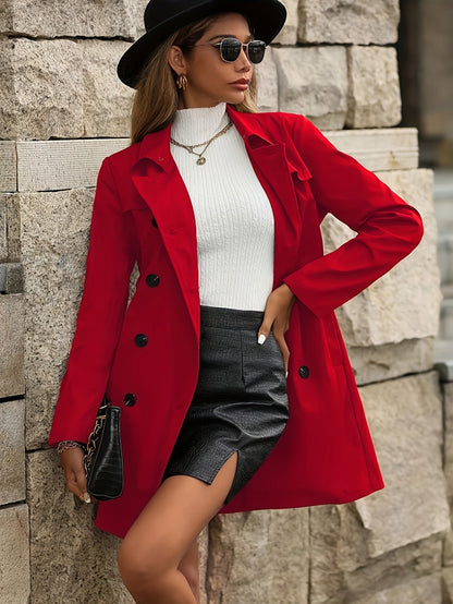 Gabardina Mujer de Otoño Ajuste Clásico
