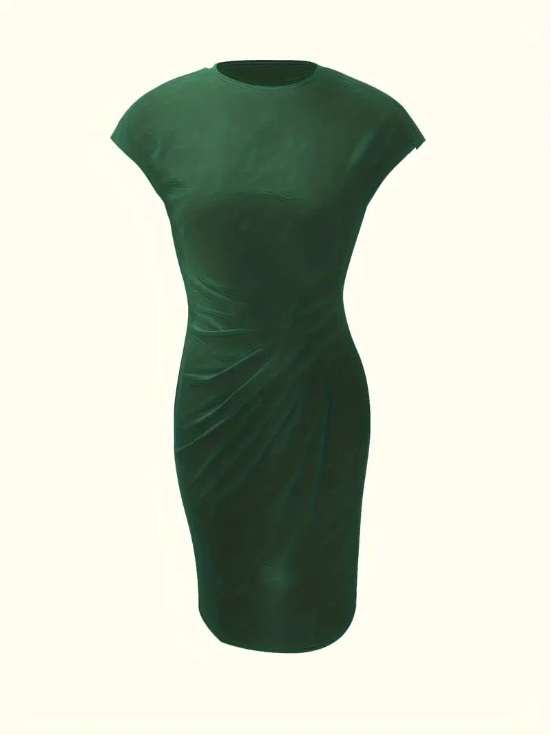 Vestido ajustado mujer manga corta clásico