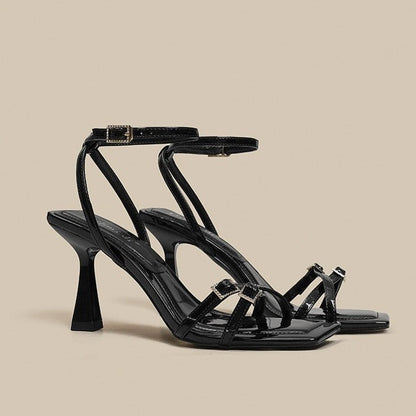Zapatos Mujer Tacón Alto Correa al Tobillo Tacón Grueso