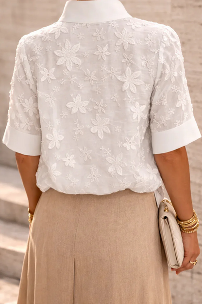 Blusa Mujer Cuello Alto Ajuste Regular