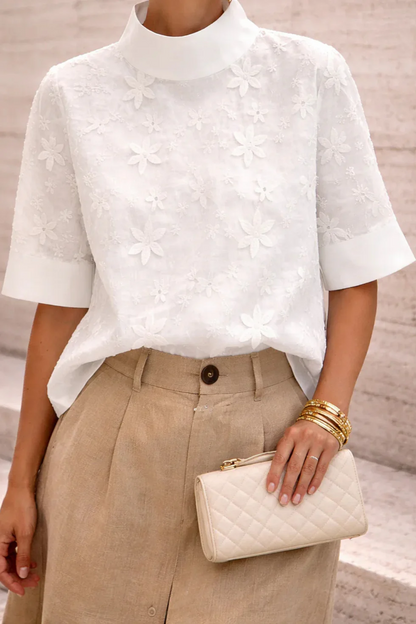 Blusa Mujer Cuello Alto Ajuste Regular - Mavetta
