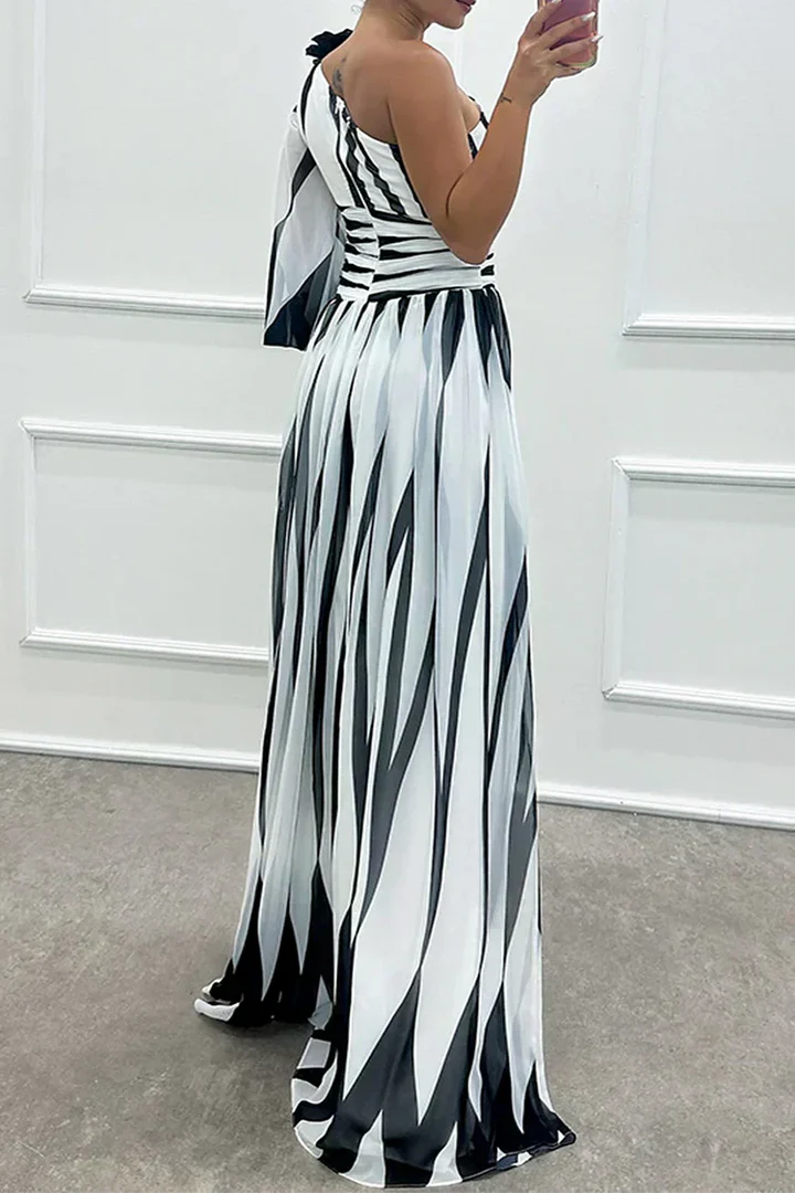 Vestido Maxi Mujer Un Hombro Estilo Ajustado