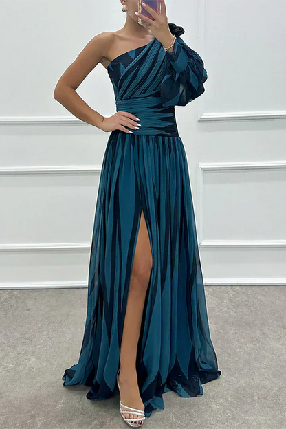 Vestido Maxi Mujer Un Hombro Estilo Ajustado