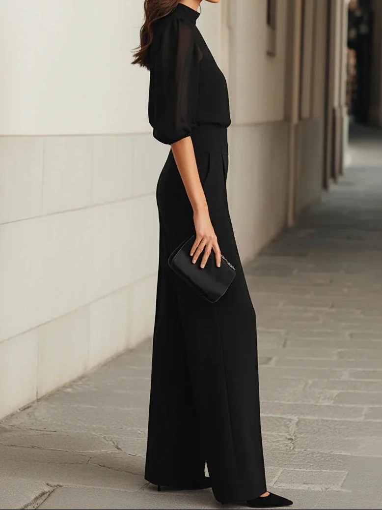 Conjunto Mujer Pierna Ancha Estilo Elegante