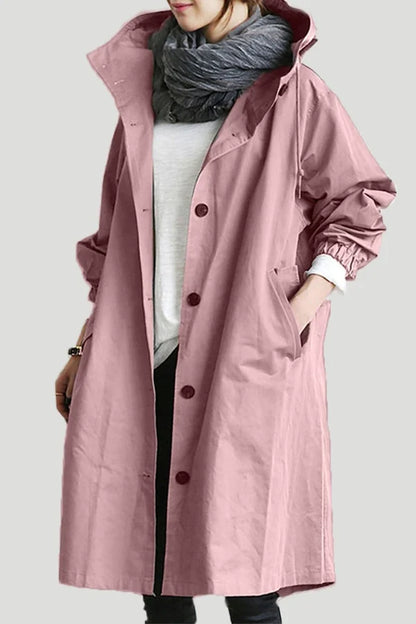 Trench coat mujer impermeable oversize media longitud