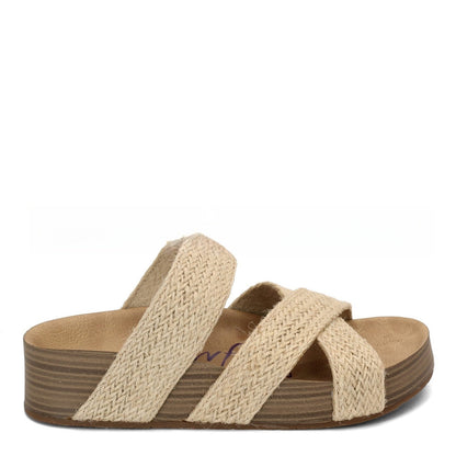 Sandalias Cuña Mujer de Cáñamo Tejidas Cruzadas Verano