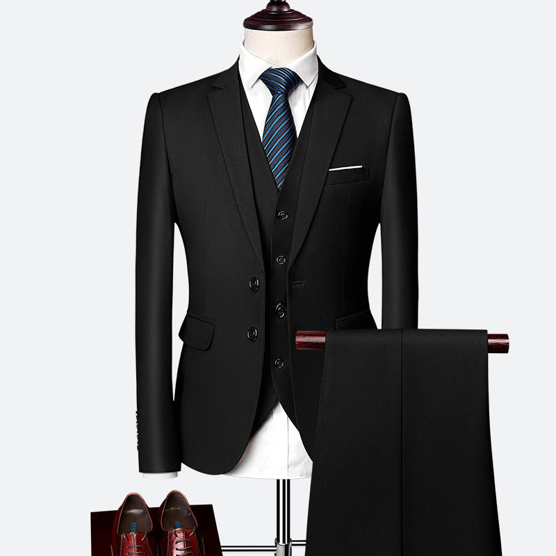 Traje Hombre Tres Piezas Clásico Ajuste Regular
