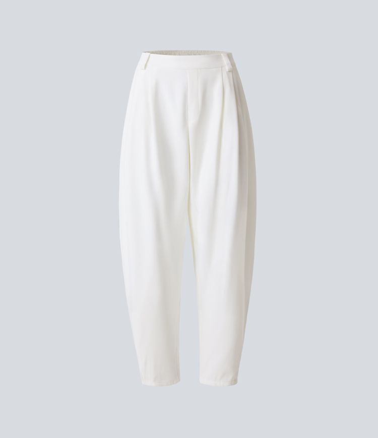 Pantalón Mujer Algodón Cintura Alta Corte Holgado