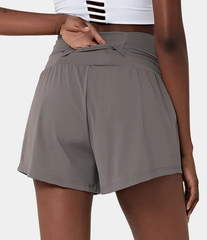 Short deportivo mujer Algodón Cintura Alta Bolsillos