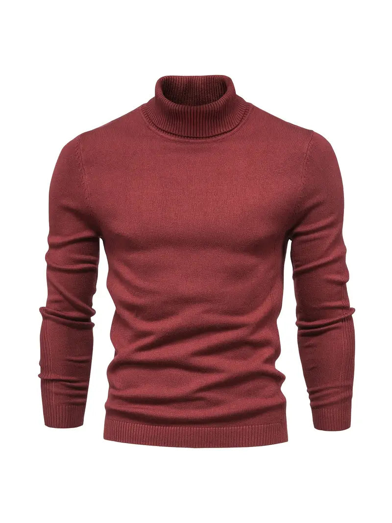 Jersey Hombre Cuello Alto Ajustado de Punto