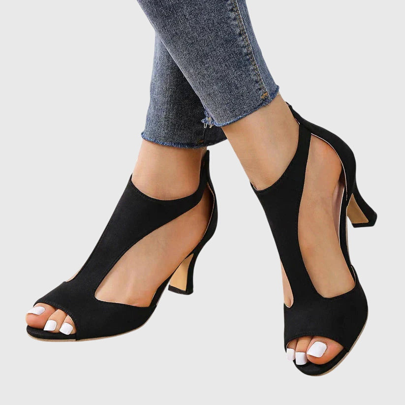 Sandalias mujer Primavera talón abierto diseño cut-outs