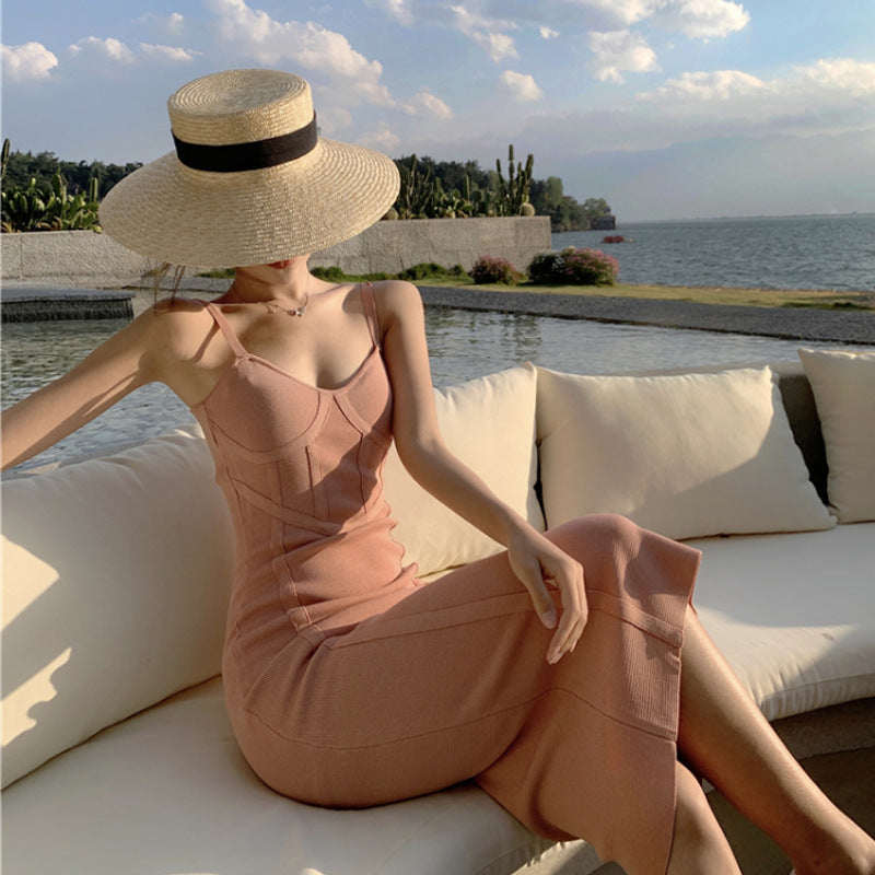 Vestido Midi Mujer Ajustado Casual Tirantes Puño Primavera Verano - Mavetta
