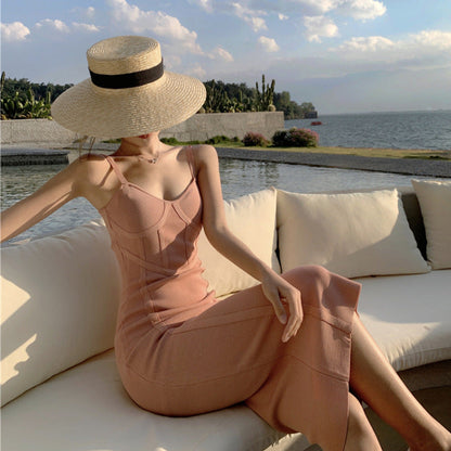 Vestido Midi Mujer Ajustado Casual Tirantes Puño Primavera Verano - Mavetta