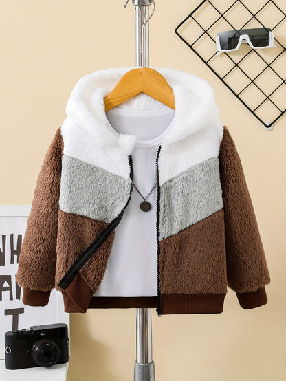 Chaqueta Forro Polar Niño con Capucha y Cremallera