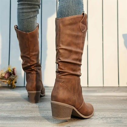 Botas Mujer de Cuero Sintético Elegantes