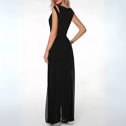 Vestido Noche Mujer con Hombros Descubiertos y Corte Entallado
