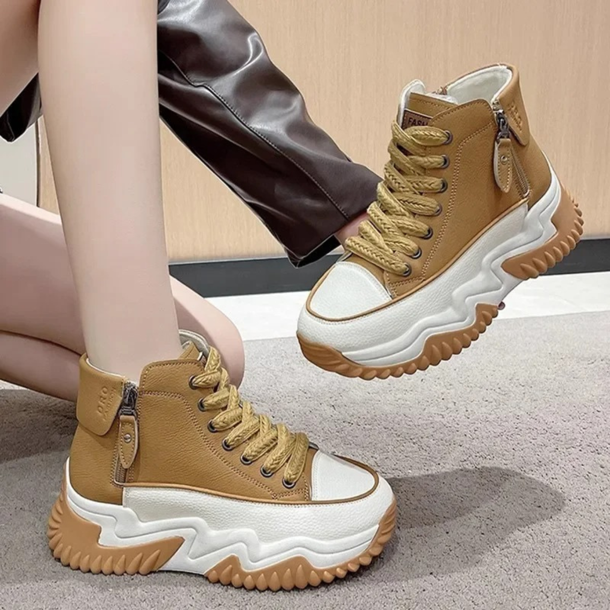 Botines mujer invierno suela flexible cremallera