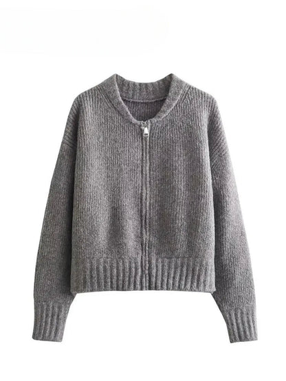 Chaqueta Suéter Mujer Estilo Vintage Ajuste Casual
