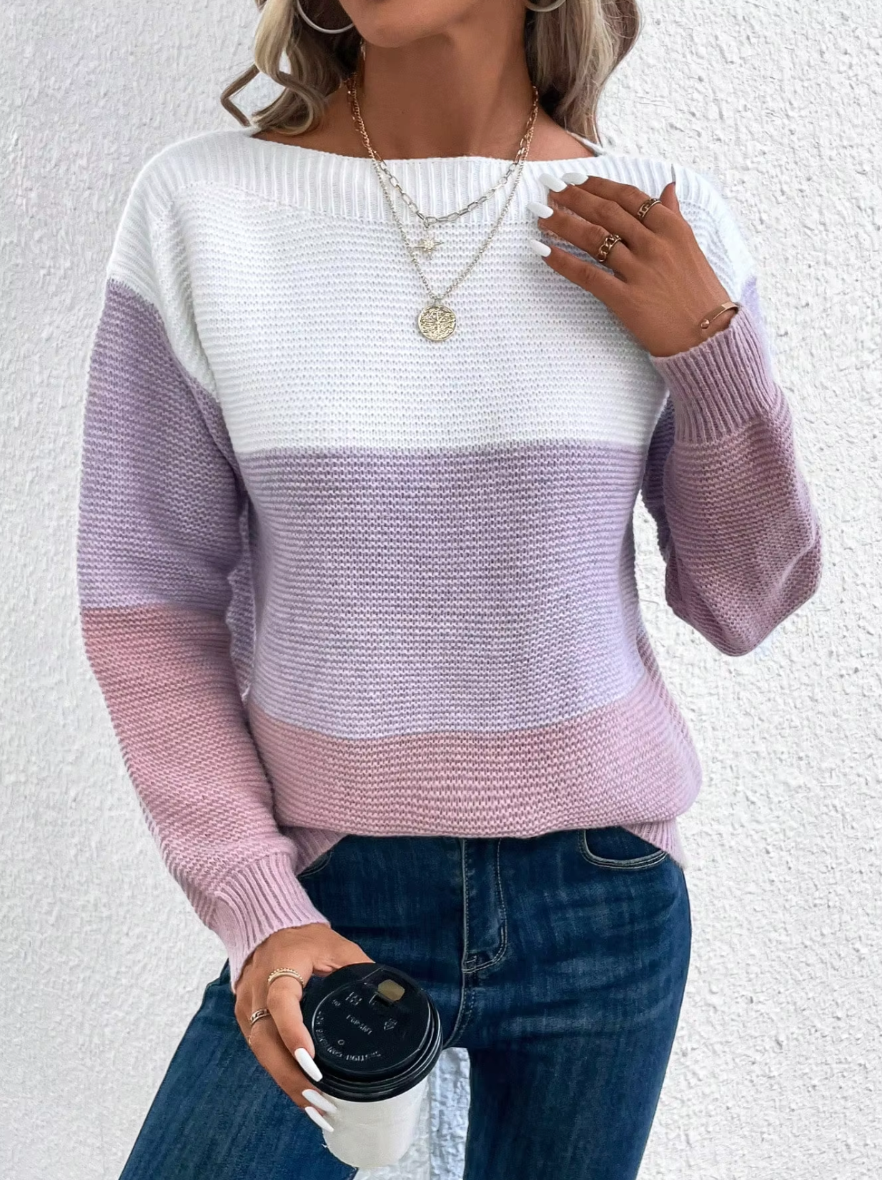 Jersey Mujer de Punto Suave Ajuste Clásico