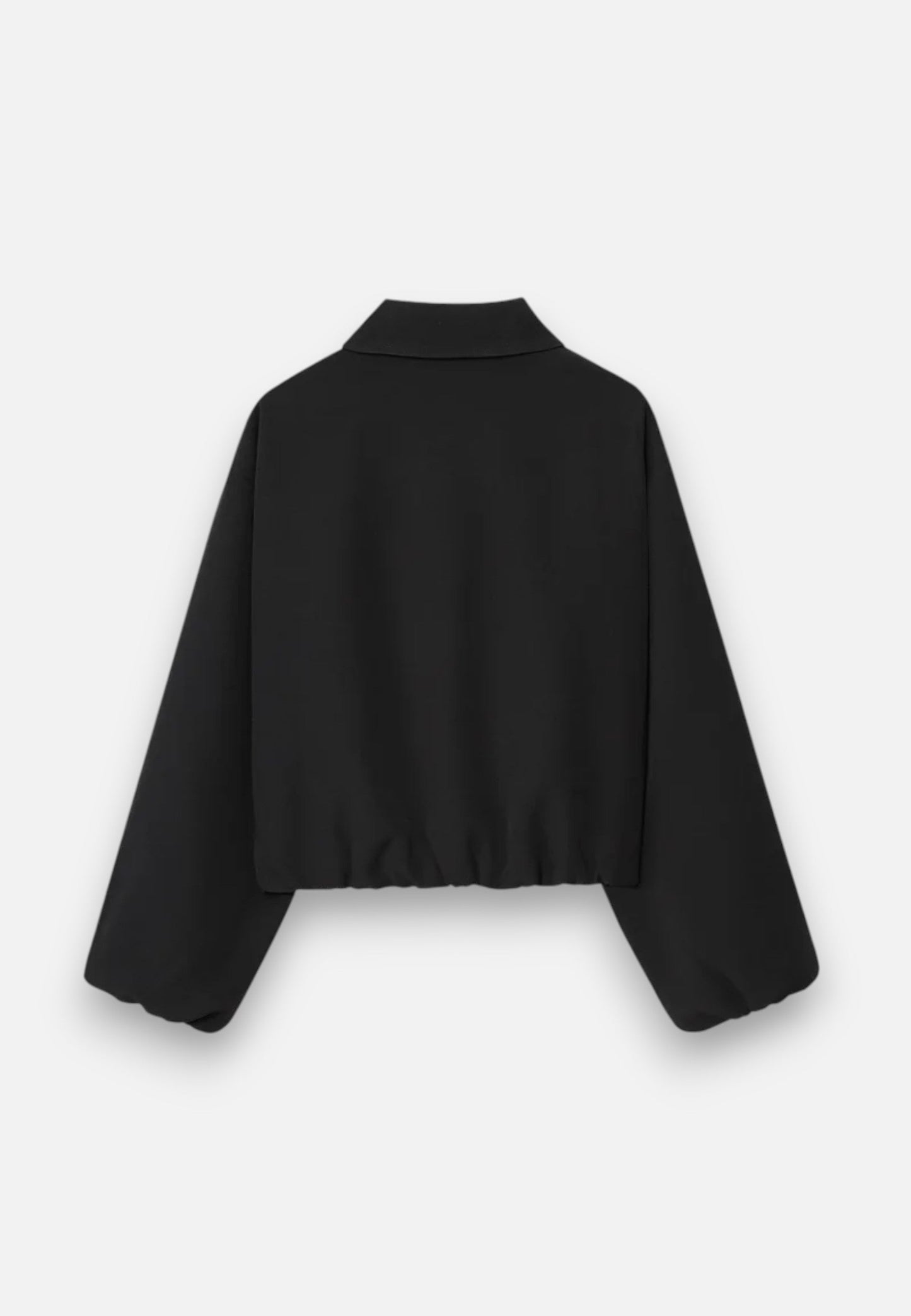 Chaqueta Bomber Mujer Corta Cremallera Cuello Solapa