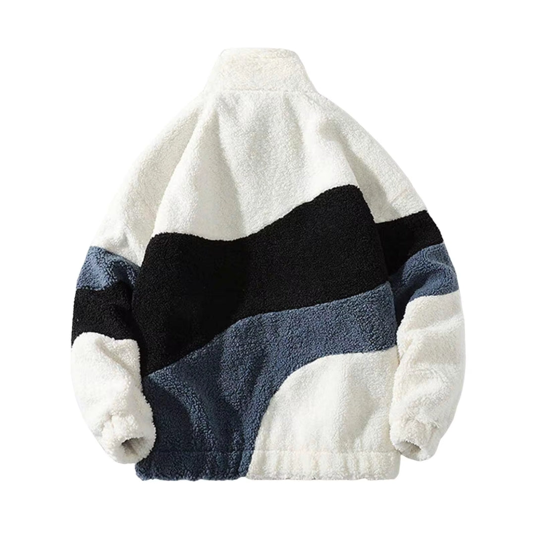 Chaqueta Hombre de Tejido Polar Cálido Estilo Vintage