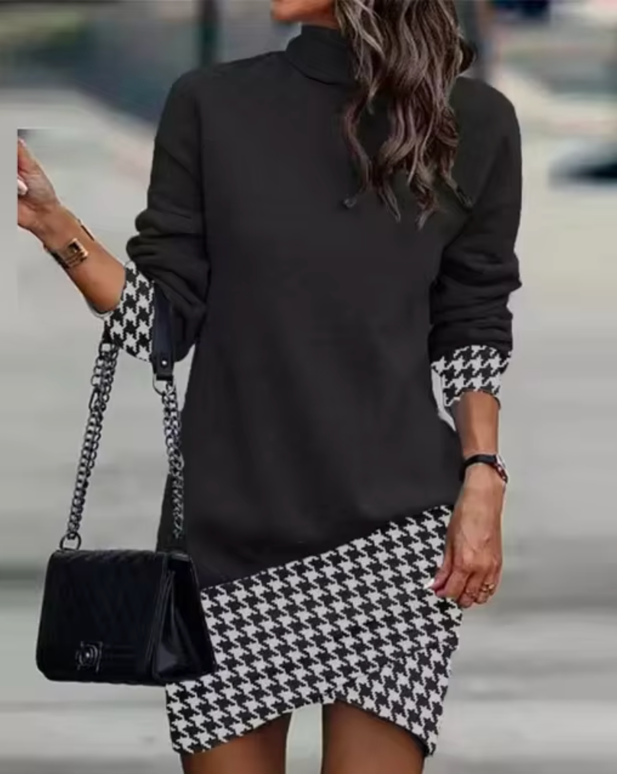 Vestido casual mujer con dobladillo asimétrico estilo fluido