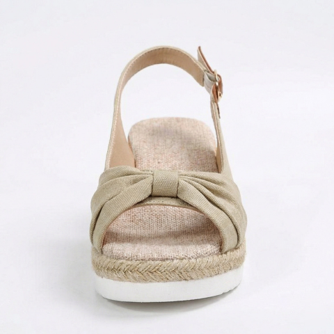 Sandalias Mujer Cuña Plataforma Comoda Cierre Hebilla Casual