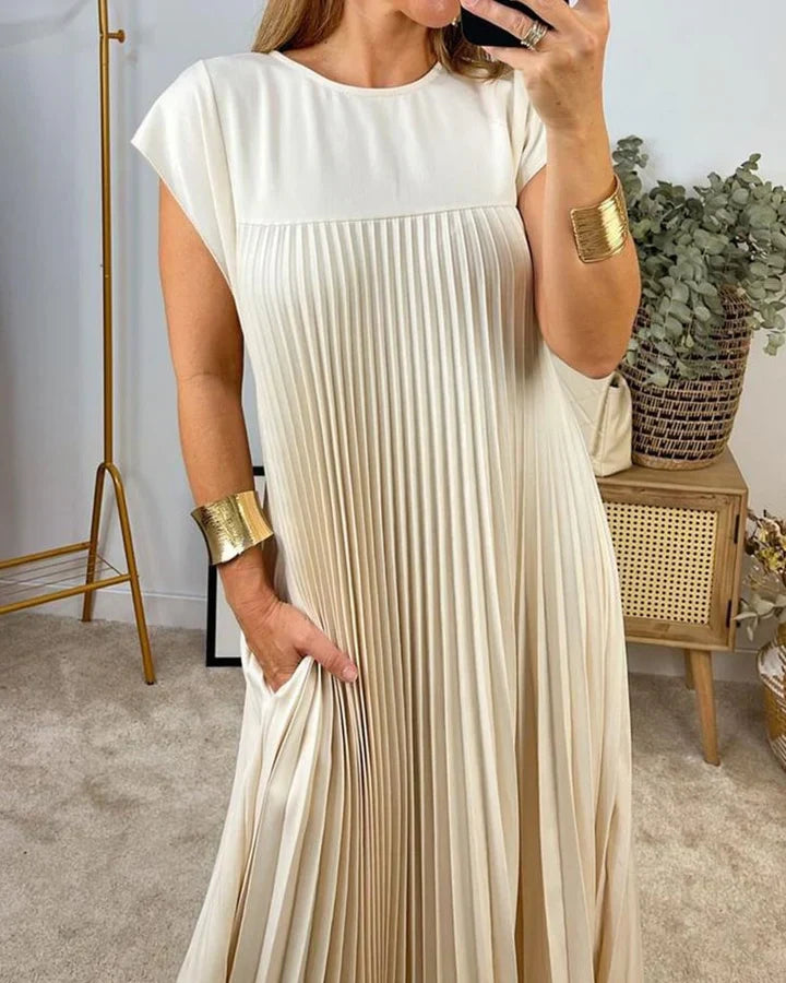 Vestido largo mujer de corte fluido y cómodo elegante