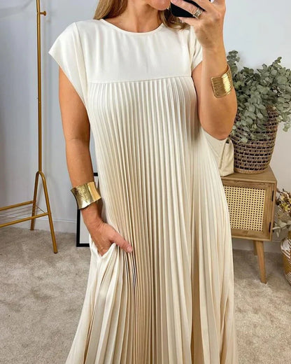 Vestido largo mujer de corte fluido y cómodo elegante