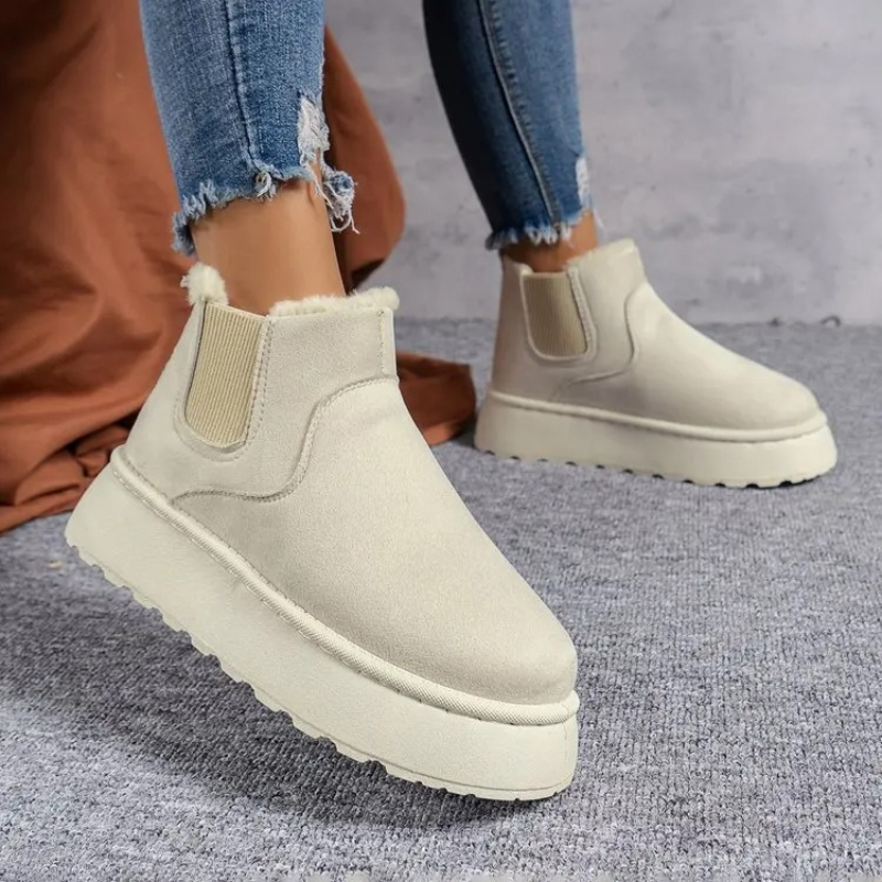 Botas invierno Mujer forradas Punta redonda cómodas