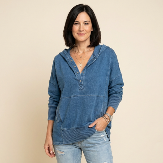 Sudadera Mujer con Cierre de Botones Ajuste Regular - Mavetta