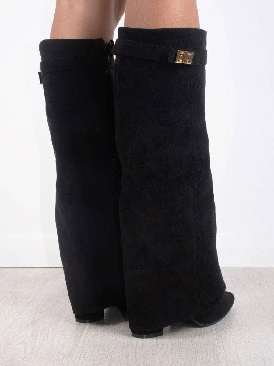 Botas mujer de piel suave y diseño cómodo cierre lateral