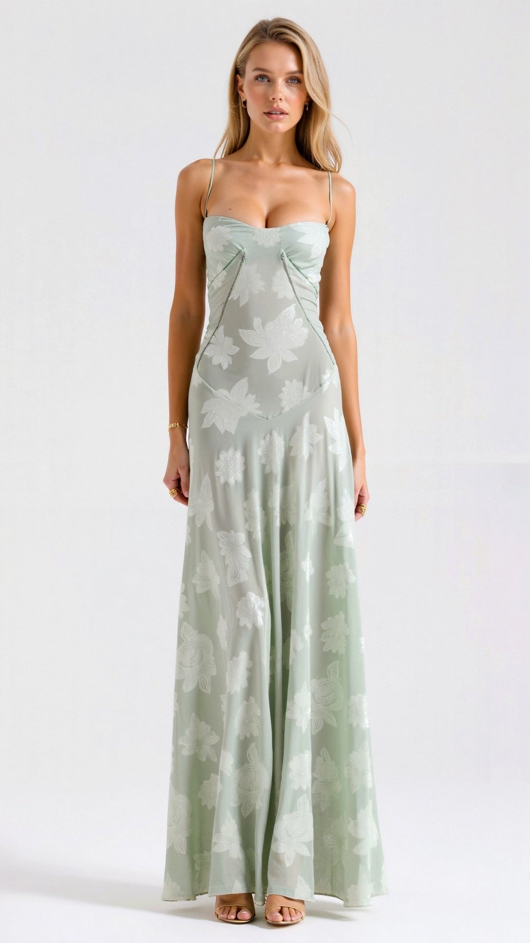 Vestido maxi mujer lencero invitada boda elegante
