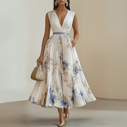 Vestido Maxi Mujer Sin Mangas Fluido Veraniego