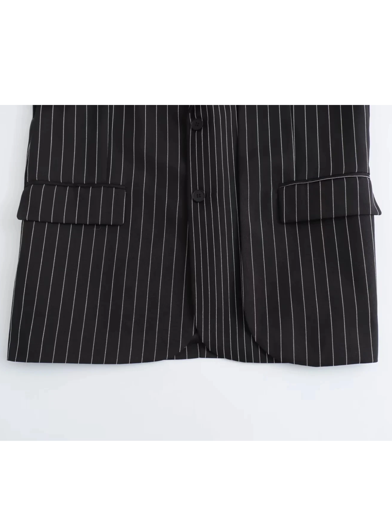 Blazer Mujer Formal de Tejido con Rayas Corte Clásico